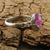 Purple Sapphire Twig Engagement Ring, White Gold Sapphire Promise Ring, Gifts for Her, Hand Sculpted by Dawn