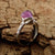 Purple Sapphire Twig Engagement Ring, White Gold Sapphire Promise Ring, Gifts for Her, Hand Sculpted by Dawn