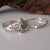 14k Gold Twig Style Engagement Ring, Blue Aquamarine Wedding Band Set, Bridal Set, Branch, Nature, Tree Style by Dawn Vertrees