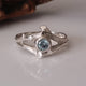 Twig Style Solitaire Ring, Blue Aquamarine Wedding Ring, Beautiful Alternative Wedding Ring, Branch, Nature, Tree Style by Dawn Vertrees
