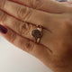 Twig Engagement Ring, 14kRose Gold Diamond Slice with Leaves, a Twig band with scattered diamonds hand sculpted bridal set by Dawn Vertrees.