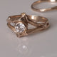 Twig Engagement Ring, 14K, 18k, Diamond Ring, Unique Engagement Ring, Moissanite Wedding Ring Set, Branch Anniversary Ring, Promise ring