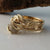 Leaf Bridal Set in 14K Gold, Raw Uncut Rough Diamond Engagement Ring, by Dawn Vertrees