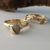 Leaf Bridal Set in 14K Gold, Raw Uncut Rough Diamond Engagement Ring, by Dawn Vertrees
