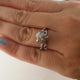 18k Twig Engagement Ring, Raw Uncut Diamond Branch Bridal Set, 18k White Gold, Hand Sculpted by Dawn Vertrees
