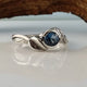 Leaf and Twig Birthstone or Gemstone Engagement Ring, Made to Order in Sterling Silver or Gold by Dawn Vertrees