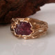 Raw Gemstone Mens Wedding Band in Gold, Raw Diamond, Sapphire or Ruby, One-of-a-kind hand sculpted Mens Twig Wedding Band by Dawn Vertrees
