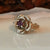 Rose Engagement Ring, Gold, Flower Engagement Ring, Sapphire, Diamond Engagement Ring, Hand Sculpted Engagement Ring by Dawn Vertrees