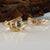 Interlocking Moissanite Leaf and Twig Wedding Set, Leaf Bridal, Engagement or Anniversary Ring, 14k Gold by Dawn Vertrees