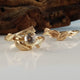 Interlocking Moissanite Leaf and Twig Wedding Set, Leaf Bridal, Engagement or Anniversary Ring, 14k Gold by Dawn Vertrees