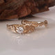 Gold Leaf, Twig and Vine Bridal Set, Hand Sculpted Twig with Leaves and Vines Wedding Set by Dawn Vertrees