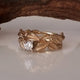 Gold Leaf, Twig and Vine Bridal Set, Hand Sculpted Twig with Leaves and Vines Wedding Set by Dawn Vertrees