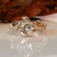 Twig Engagement Ring Set, Faceted Gemstone Branch Bridal ring, Custom Made-to-Order, Gold, Twig Wedding ring Set Hand Sculpted