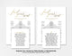 Gold Wedding Seating Chart, Seating Chart Printable, Seating Chart Template, Seating Board, Wedding Sign, PDF Instant Download #BPB324_52