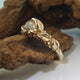 Rough Dodecahedron Diamond, Leaf and Pebble Collection, One-of-a-Kind Hand Sculpted Engagement, Wedding Ring by Dawn Vertrees
