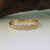 New Leaf and Pebble Wedding Band, Hand Sculpted, Gold Stacking Wedding Bandby Dawn Vertrees