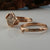 Twig Engagement Ring, 14kRose Gold Diamond Slice with Leaves, a Twig band with scattered diamonds hand sculpted bridal set by Dawn Vertrees.