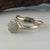 Leaf Engagement Ring - Rough Diamond Bridal Set, Unique Engagement Ring, Rough White Silvery Diamond Ring, Gemstone Band by Dawn Vertrees