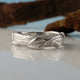 Twig Wedding Band with Leaves in Silver, Gold or Platinum, Hand Sculpted by Dawn Vertrees