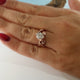 Leaf Bridal Set, 14K Rose Gold, Raw Uncut Rough Diamond Engagement Ring, Bridal Set, Engagement Rings by Dawn Vertrees