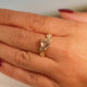 Leaf Engagement Ring, 14K Yellow Gold, Rough Diamond Engagement Ring, Engagement Rings by Dawn Vertrees