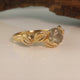 Leaf Engagement Ring, 14K Yellow Gold, Rough Diamond Engagement Ring, Engagement Rings by Dawn Vertrees