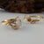 Interlocking Rough Diamond, Nature Inspired Leaf and Twig Bridal Set, Leaf Wedding, Engagement or Anniversary Ring, 14k Yellow Gold by Dawn