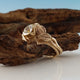 Interlocking Moissanite Leaf and Twig Wedding Set, Leaf Bridal, Engagement or Anniversary Ring, 14k Gold by Dawn Vertrees