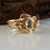 Interlocking Moissanite Leaf and Twig Wedding Set, Leaf Bridal, Engagement or Anniversary Ring, 14k Gold by Dawn Vertrees