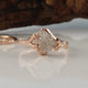 Raw Uncut Twig Diamond Engagement Ring Set, Diamond Wedding Ring, 14k Rose Gold (shown) Rings, Bridal Ring Set by Dawn Vertrees