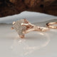 Raw Uncut Twig Diamond Engagement Ring Set, Diamond Wedding Ring, 14k Rose Gold (shown) Rings, Bridal Ring Set by Dawn Vertrees