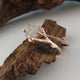 Rose Gold Twig Bridal Set with Raw Uncut White Diamond, Made-to-Order, Diamond Wedding Ring Set Hand Sculpted by Dawn Vertrees Jewelry