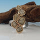 Rustic Rough Diamond Ring, 14k Gold, Gun Metal Sterling Silver Textured Band, One-of-a-kind Multi Rough Diamond Ring by Dawn Vertrees
