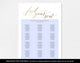 Gold Wedding Seating Chart, Seating Chart Printable, Seating Chart Template, Seating Board, Wedding Sign, PDF Instant Download #BPB324_52
