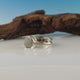 Leaf Engagement Ring - Rough Diamond Bridal Set, Unique Engagement Ring, Rough White Silvery Diamond Ring, Gemstone Band by Dawn Vertrees