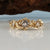 ON HOLD , do not purchase - New Moissanite Leaf Design by Dawn Vertrees, Hand Sculpted with 3 Moissanite Diamonds Engagement Ring in Gold