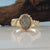 Rough Uncut Diamond, Leaf and Pebble Collection, One-of-a-Kind Hand Sculpted Stacking Engagement, Wedding Ring by Dawn Vertrees