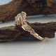 Rough Uncut Diamond, Leaf and Pebble Collection, One-of-a-Kind Hand Sculpted Stacking Engagement, Wedding Ring by Dawn Vertrees