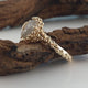 Rough Uncut Diamond, Leaf and Pebble Collection, One-of-a-Kind Hand Sculpted Stacking Engagement, Wedding Ring by Dawn Vertrees