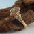 One-of-a-Kind Hand Sculpted with Three Rough Diamonds in Yellow Gold, New Leaf and Pebble Rough Diamond Collection by Dawn Vertrees