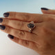Leaf and Pebble Raw Diamond Collection by Dawn Vertrees, One-of-a-Kind Hand Sculpted with Three Rough Diamonds in Gold Rose Gold