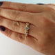 ON HOLD , do not purchase - New Moissanite Leaf Design by Dawn Vertrees, Hand Sculpted with 3 Moissanite Diamonds Engagement Ring in Gold