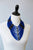 Multistrand Glass beads Necklace with Genuine Ebony Wood- blue