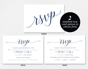 Navy RSVP Cards, RSVP Postcard, rsvp template, wedding rsvp cards, wedding rsvp postcards, rsvp online, PDF Instant Download #BPB320_1_1