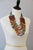 Trade beads, African beads ,African tribal beads, Glass beads and Genuine leather Multi-strand StatementNecklace