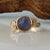 Blue Sapphire Engagement Ring, Yellow Gold Sapphire Engagement Ring, One-of-a-kind Leaf & Twig Engagement Ring hand sculpted by Dawn
