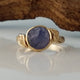 Blue Sapphire Engagement Ring, Yellow Gold Sapphire Engagement Ring, One-of-a-kind Leaf & Twig Engagement Ring hand sculpted by Dawn