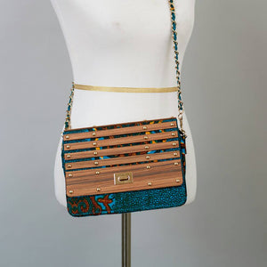 Sika Ankara print and bamboo bag