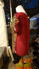 Ankara print laced top