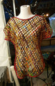 Ankara print laced top